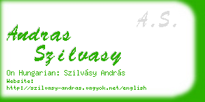 andras szilvasy business card