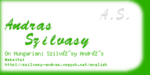 andras szilvasy business card